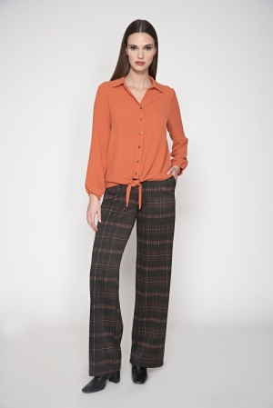 TROUSERS ST.967 TERRACOTTA CHEC