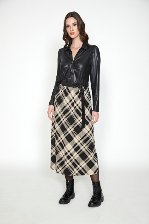 DRESS ST.9760 BEIGE CHECK