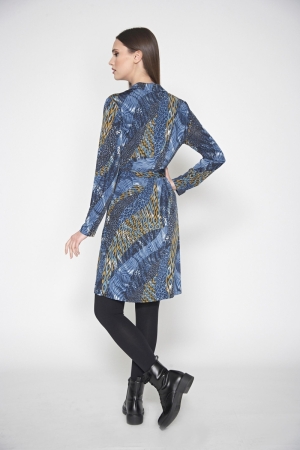 DRESS ST.9770 BLUE BLACK PRIN