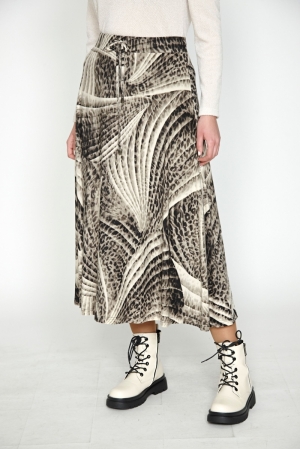 SKIRT ST.9814 GREY ECRU PRINT