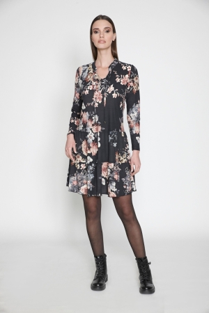 DRESS ST.9891 ROSES PRINT