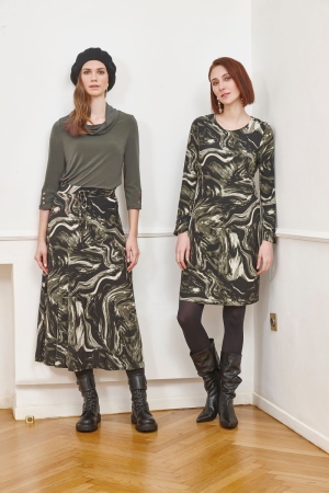 SKIRT ST.9217 MARBLE PRINT