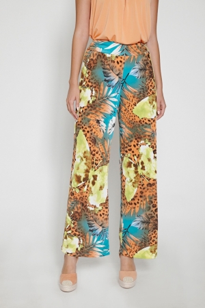 TROUSERS ST. 103 LIME PAPAYA PRINT