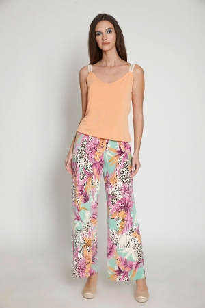 TROUSERS ST. 103 ANIMAL FLOWER PRINT