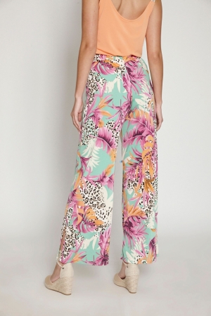 TROUSERS ST. 103 ANIMAL FLOWER PRINT