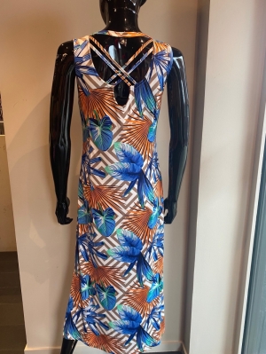 DRESS ST. 1152 PALM TREE PRINT