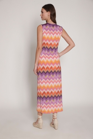 DRESS ST. 1157 ORANGE MISSONI PRINT