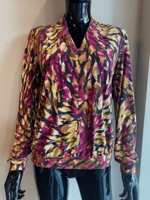  FUCHSIA BURGUNDY PRINT